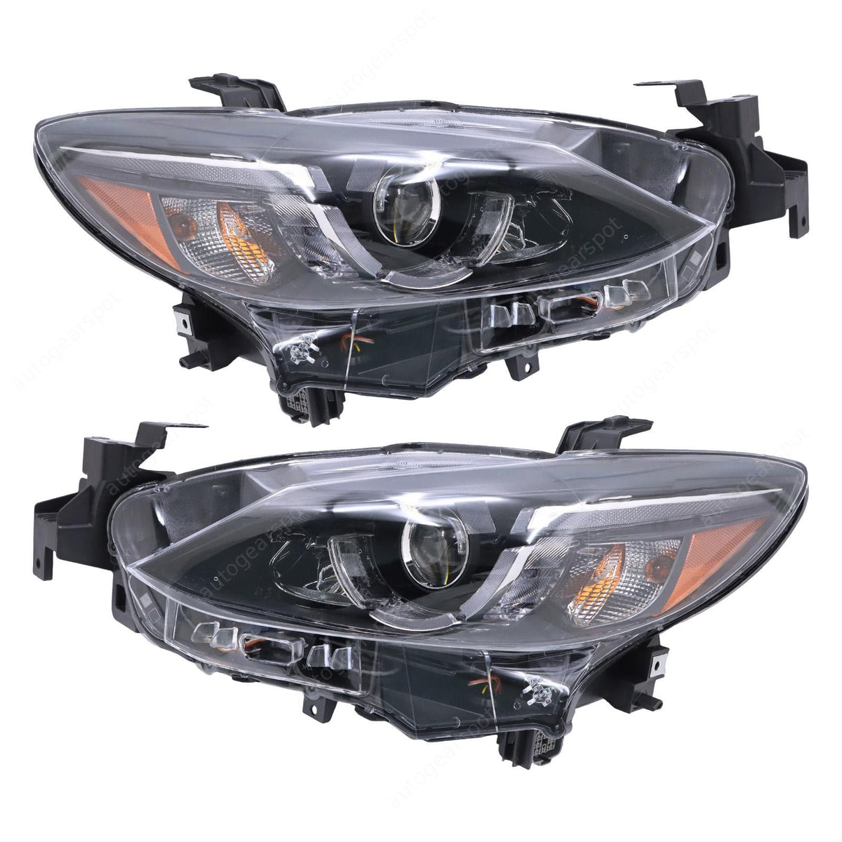Pair LED Headlights For Mazda 6 2016-2017 Headlamp Front w/AFS Left+Right Side