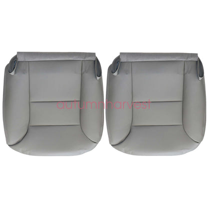 Fits 1995-1999 Chevy Silverado Driver & Passenger Bottom Leather Seat Cover Gray