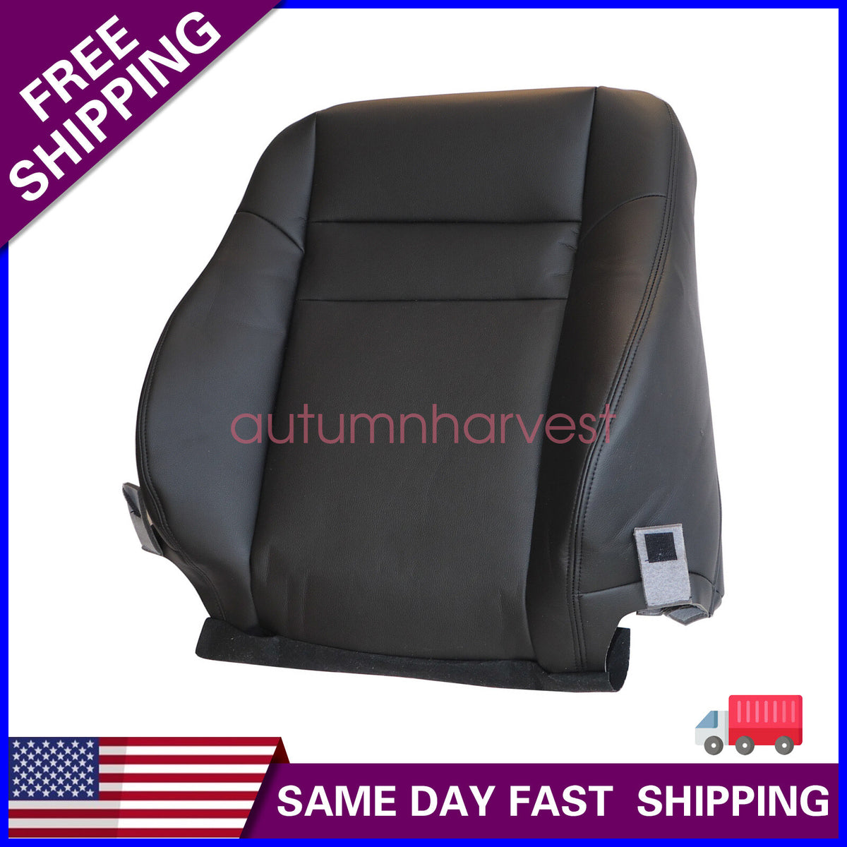 For 2003 2004 2005 Honda Accord Passenger Lean Back Leather Seat Cover Black US