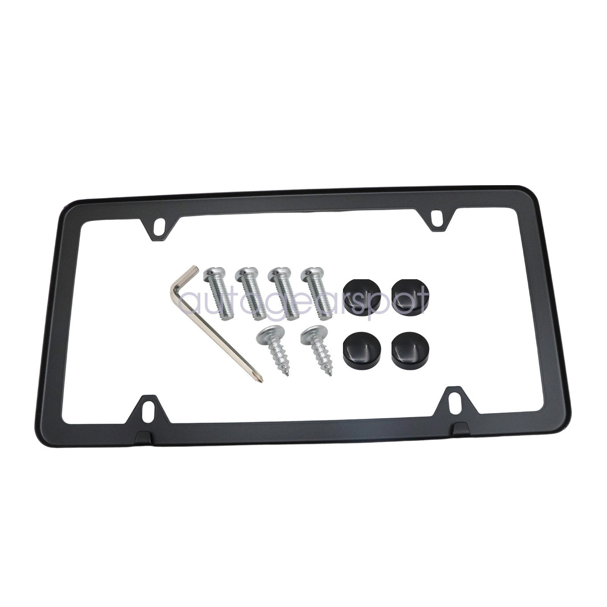 For BMW 82120010399 License Plate Frame Stainless Steel BLACK SLIMLINE