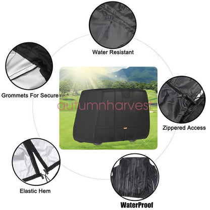 Golf Cart Cover Heavy Duty 420D Waterproof For EZGO Club Car Yamaha 2/2+2