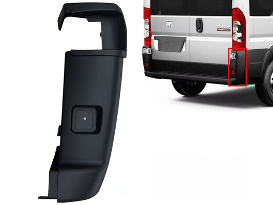 Right Rear Bumper Side End Cap Cover Black Passenger Fit Ram Promaster 19-24