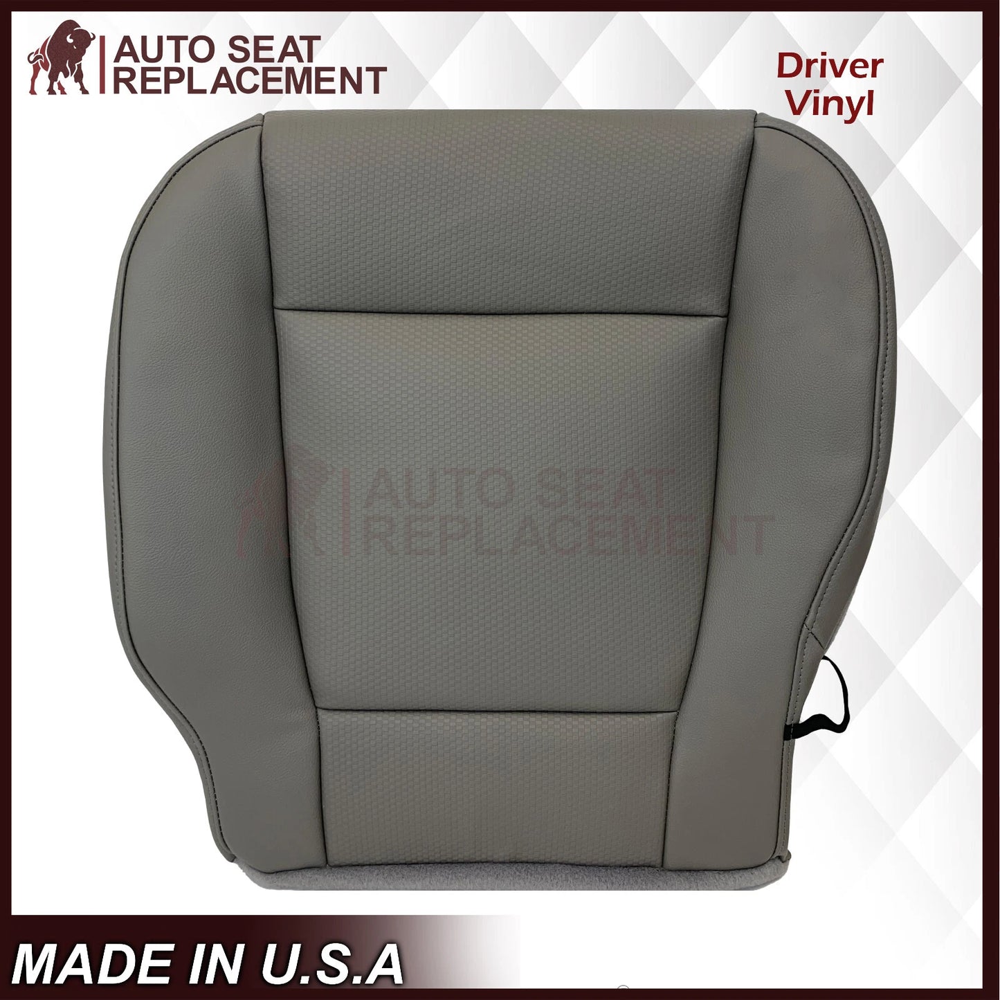 For 2017-2021 Ford F250 F350 F450 F550 Driver Bottom Replacement Seat Cover Gray