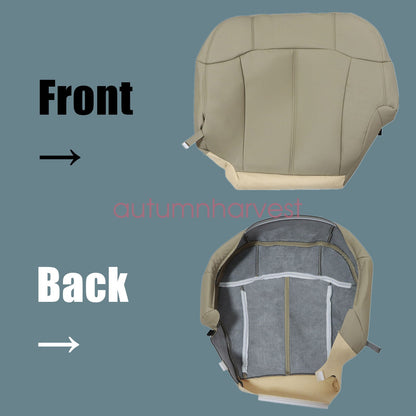 For 2000-2002 Chevy Tahoe Z71 LT Driver & Passenger Leather Seat Cover Tan 922