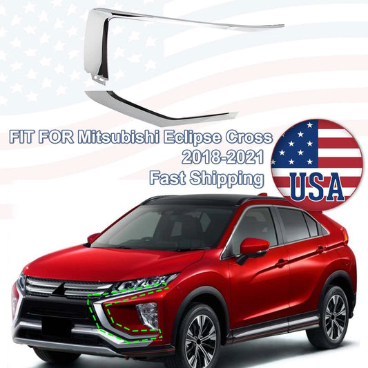Left Side Front Bumper Molding Trim Chrome For Mitsubishi Eclipse Cross 2018-21