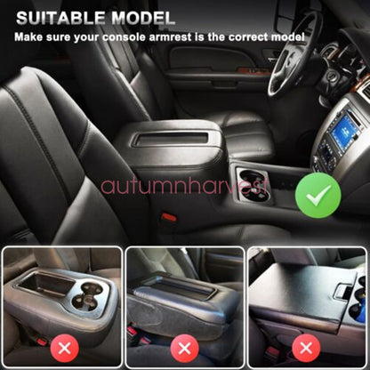 Fits 07-14 GMC Sierra Driver & Passenger Bottom & Top Leather Seat Cover Black