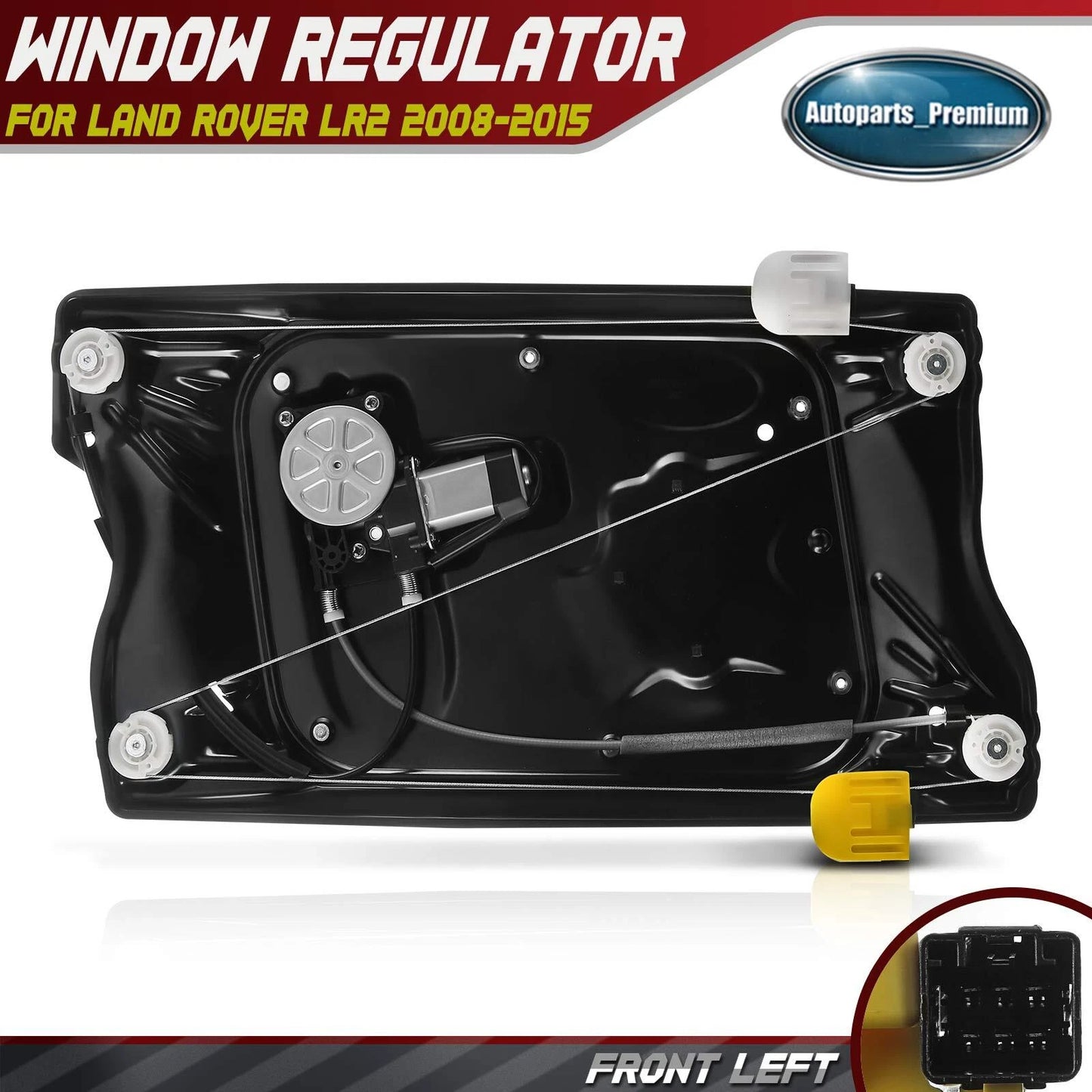 For Land Rover LR2 2008-15 Front Left Driver Power Window Regulator with Motor