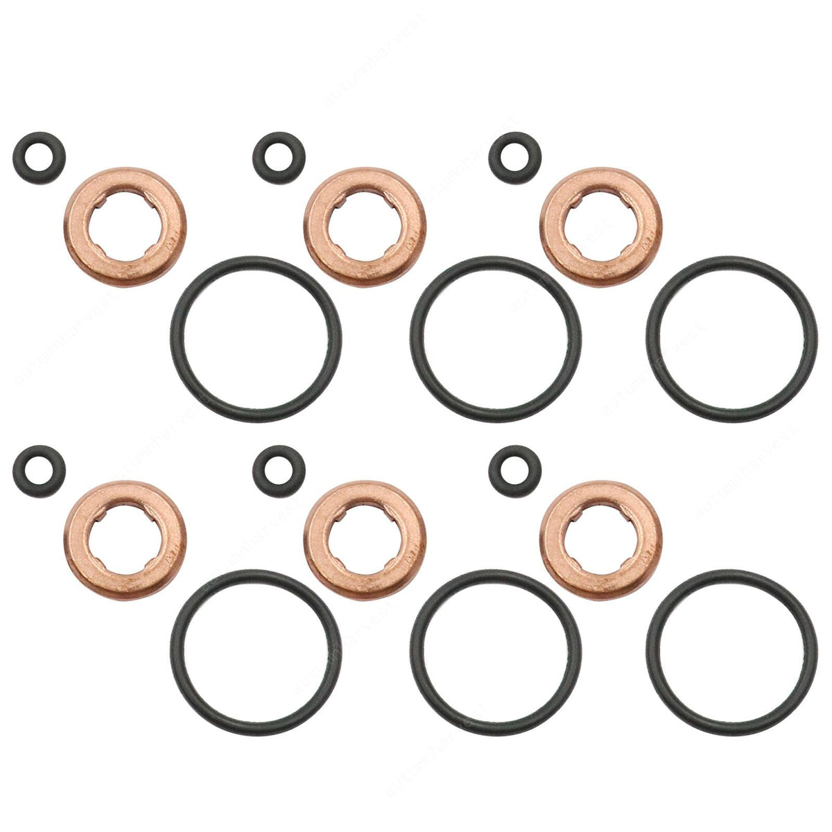 6PCS Injector Nozzle Seal Rings Kit Fit For AUDI A5 B8 VW TOUAREG 05A130519