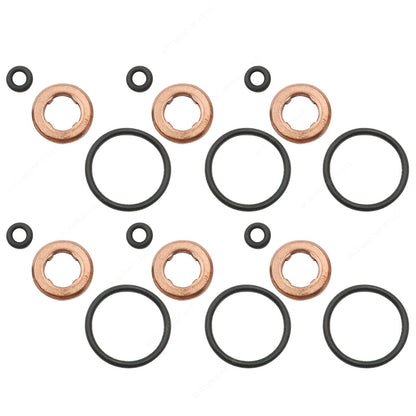 6PCS Injector Nozzle Seal Rings Kit Fit For AUDI A5 B8 VW TOUAREG 05A130519