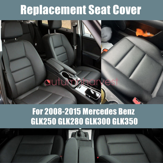 For 2008-2015 Mercedes Benz GLK 250 350 Driver Passenger Bottom Seat Cover Black