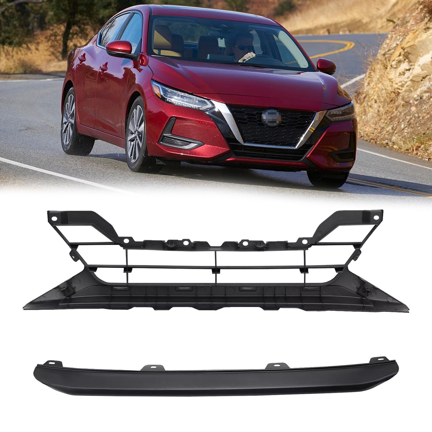 Front Bumper Trim Molding /Lower Grille Fit Nissan Sentra 2020-2023 622546LB0A