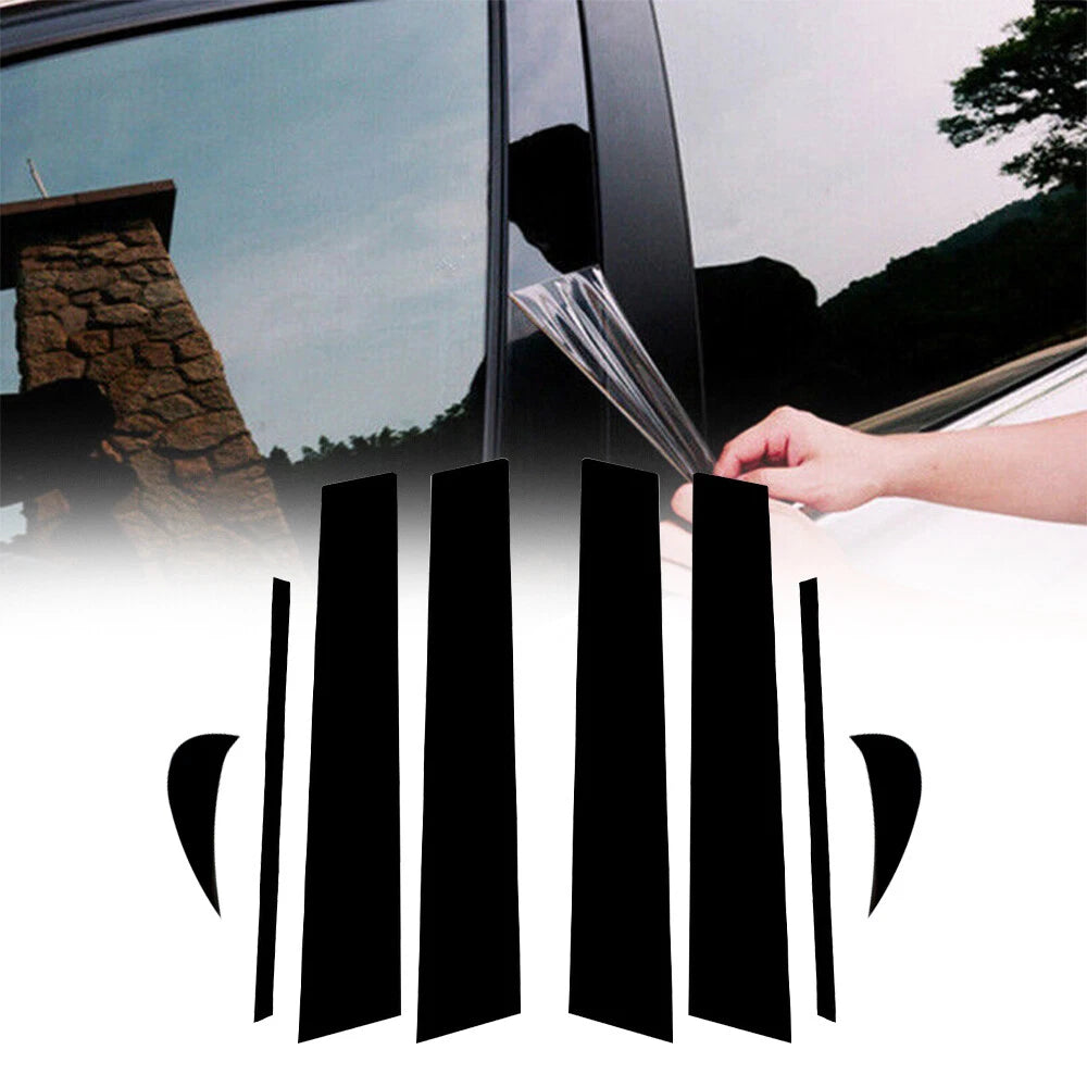 For Toyota Camry 2018-2022 Gloss Black 8PCS Pillar Post Window Door Trims Covers
