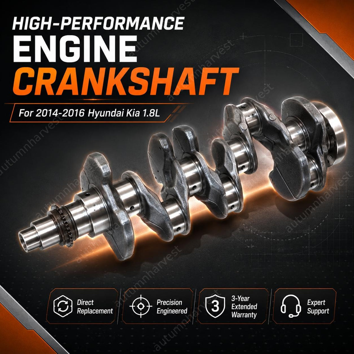 Engine Crankshaft for 2014-2016 Kia 1.8L - Perfect Fit and Durability