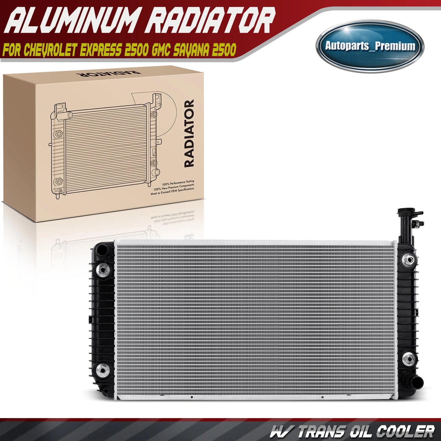 84916454 Radiator For Chevrolet Express 2500 3500 Savana 2500 3500 2021-2023 V8