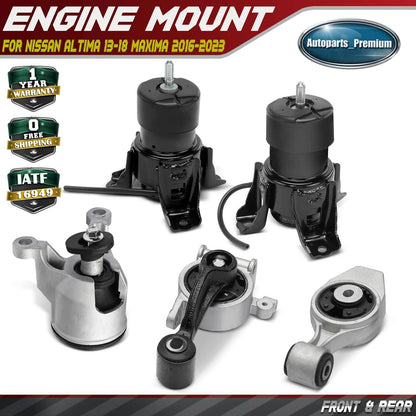 5x Engine Motor & Torque Mount For Nissan Pathfinder 17-20 Maxima 16-23 V6 3.5L