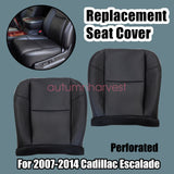 For 2007 08-2013 Cadillac Escalade Driver Passenger Bottom AC Leather Seat Cover