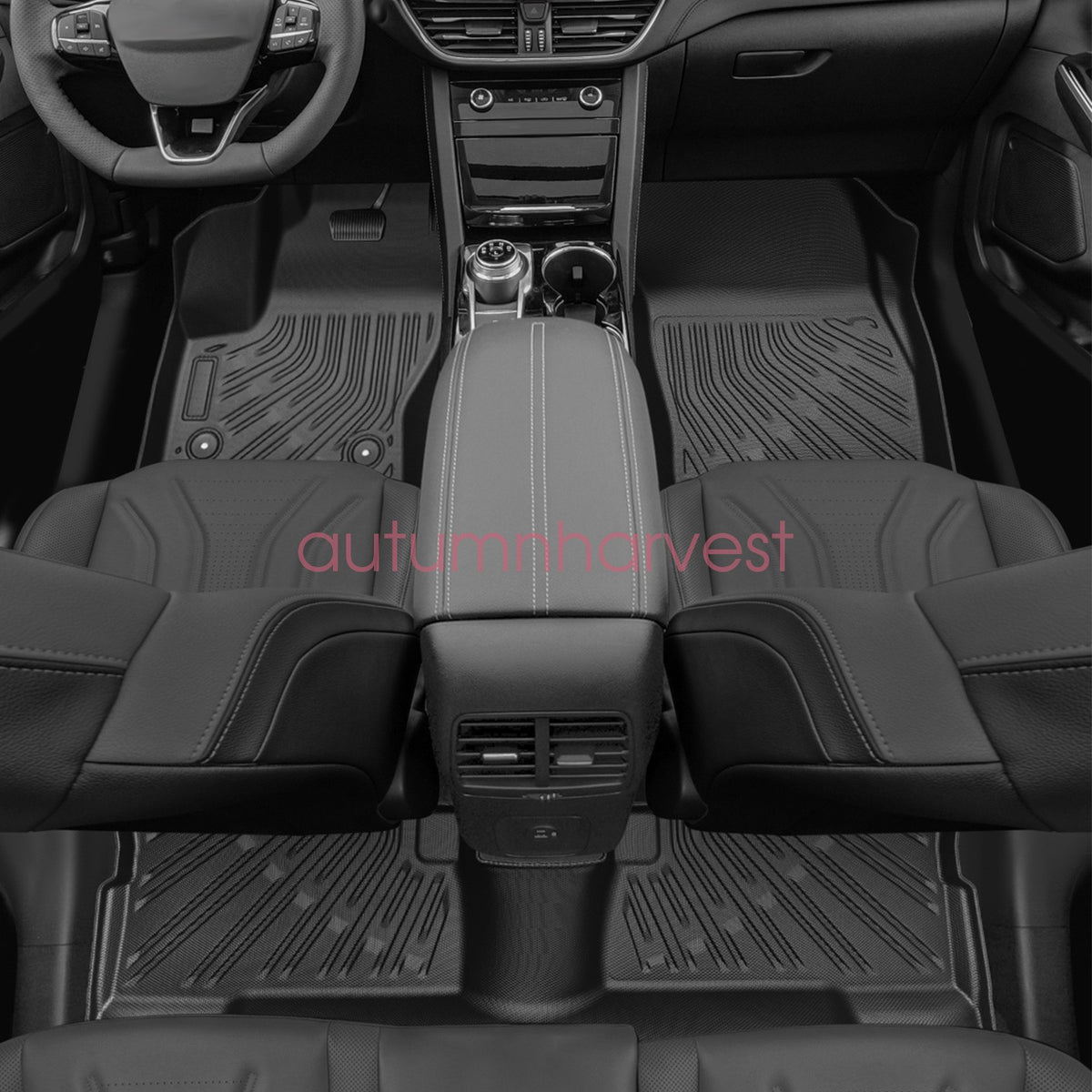 2013-2019 For Ford Escape TPE Front & Rear Floor Mats & Trunk Cargo Liners 4Pcs
