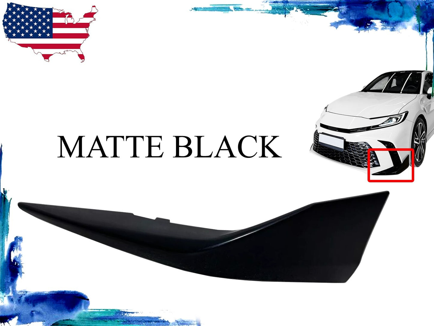 New Front Bumper Side Lower Trim Black For 2025 Toyota Camry SE Left Driver Side