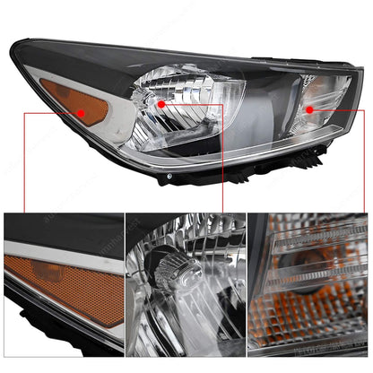 Headlight for 2018 2019 2020 Kia Rio 92102-H9000 Halogen Passenger Right Side