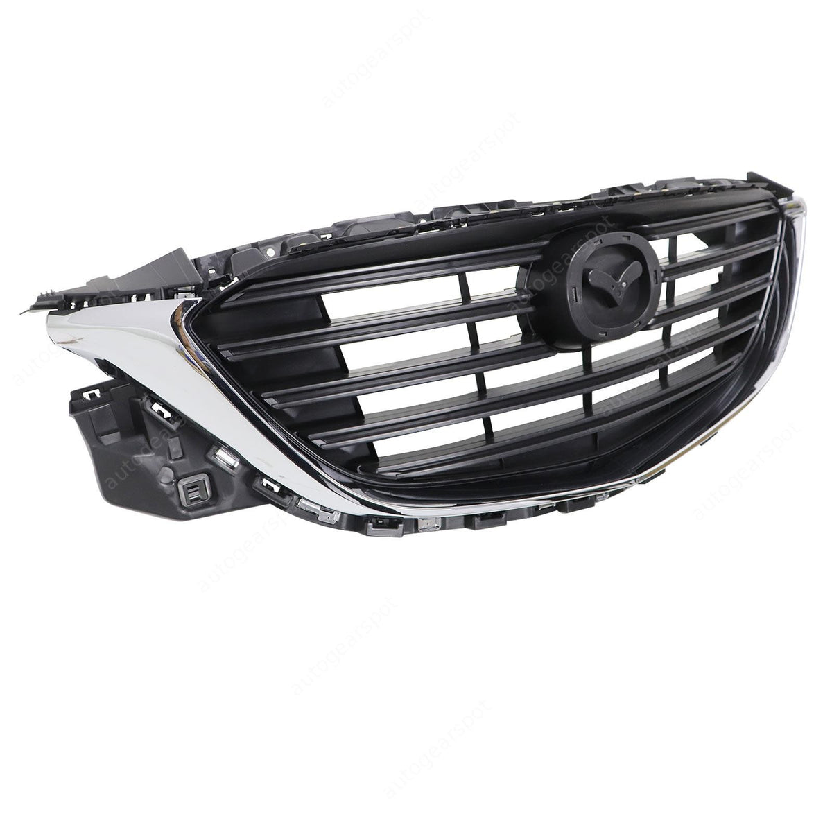 Fit 2016-2021 Mazda CX-9 Front Black Textured Grille+Chrome Molding TK4850710G