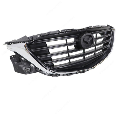 Fit 2016-2021 Mazda CX-9 Front Black Textured Grille+Chrome Molding TK4850710G