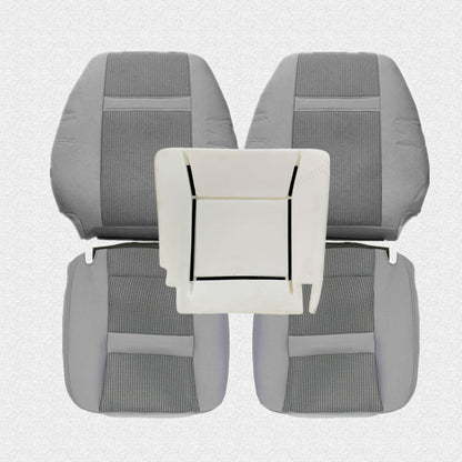 For 2006-2010 Dodge Ram 1500 2500 3500 Front Seat Cover Gray & Foam Cushion