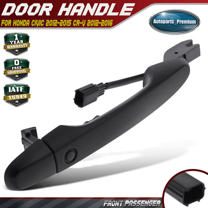 Fit Honda Civic CR-V 12-16 1X Right Front Exterior Door Handle w/ Keyhole