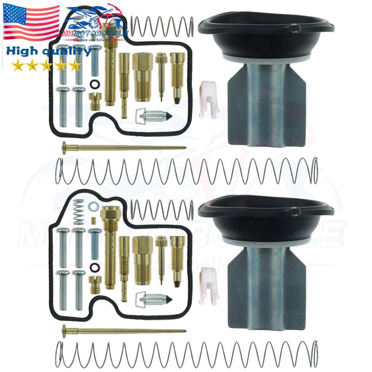 For Kawasaki Prairie Brute Force650 2013-2005 2x Carburetor Repair Rebuild Kit