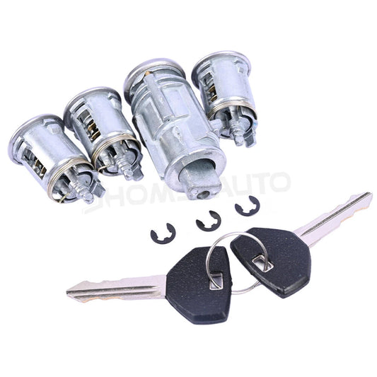 Ignition & 3Door Lock Cylinder Set W/2 Keys High Quality For 2002-2006 Jeep TJ