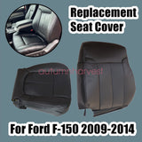 Fits 09-14 Ford F150 Driver Bottom & Top Replacement Leather Seat Cover Black