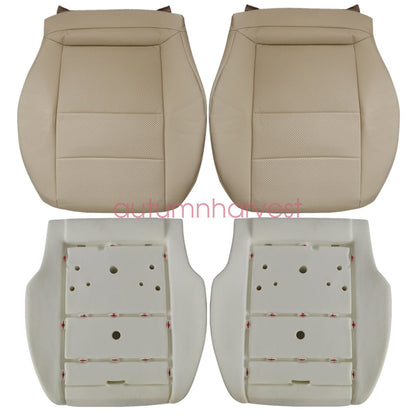 For 2008-14 Mercedes Benz C250 C300 C350 Both Side Bottom Seat Cover Tan & Foam