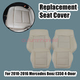 4PCS For 2014-2016 Mercedes Benz W212 E300 E350 Front Bottom Top Seat Cover Tan