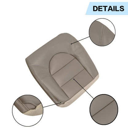 Passenger Bottom & Top Leather Seat Covers Tan For 2000 Ford F250 F350 Lariat US