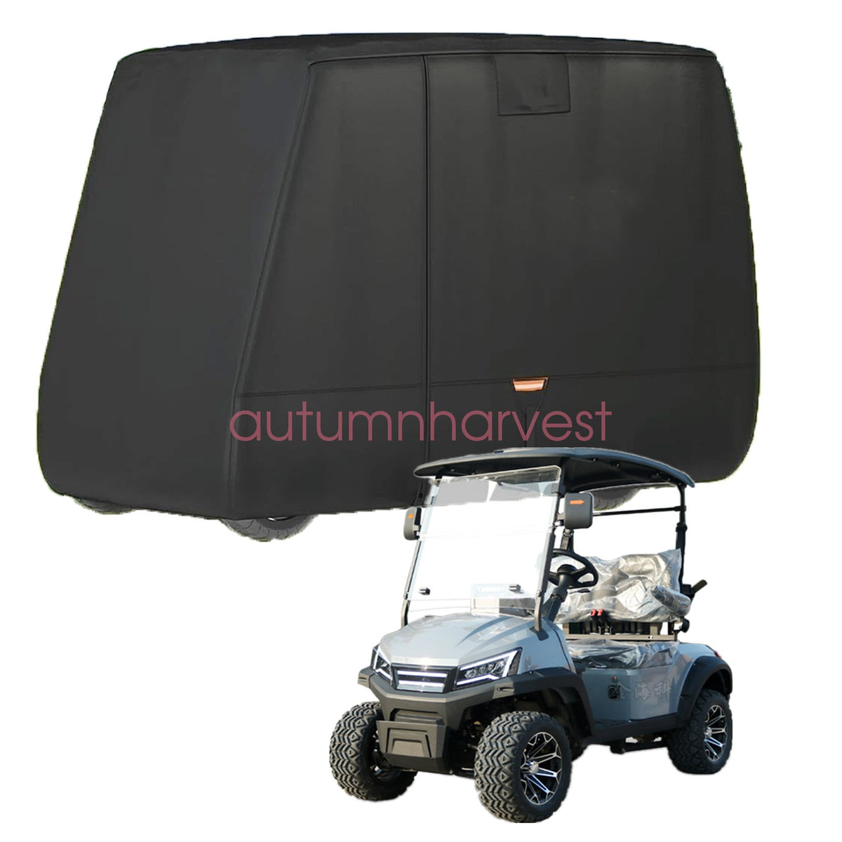 Golf Cart Cover Heavy Duty 420D Waterproof For EZGO Club Car Yamaha 2/2+2