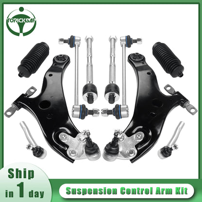 For Toyota Highlander 2008-2017 2018 Front Lower Control Arms Tie Rods Sway Bars