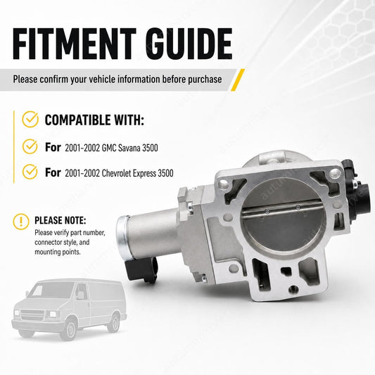 Throttle Body For GMC Savana 3500 2001-2002 GMC Sierra 2500 HD 8.1L 17113565