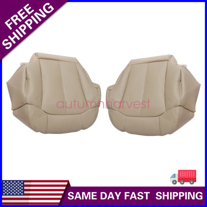 For 1999-2002 Chevy Suburban 1500 2500 Front Bottom Leather Seat Cover Light Tan