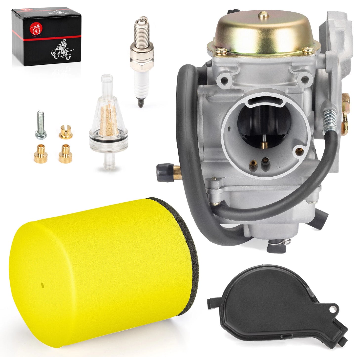 Fits Suzuki Eiger 400 LT-F400 LT-A400 2X4/4X4 2002-07 Carburetor Carb Air Filter