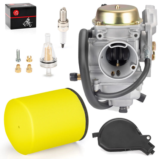Fits Suzuki Eiger 400 LT-F400 LT-A400 2X4/4X4 2002-07 Carburetor Carb Air Filter