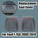 For 2011-2014 Ford F150 Driver & Passenger Bottom Cloth Seat Cover Gray MS US CS