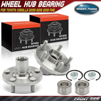 2x Front Wheel Hub Bearing Assembly Compatible For 2003-2019 Toyota Celica