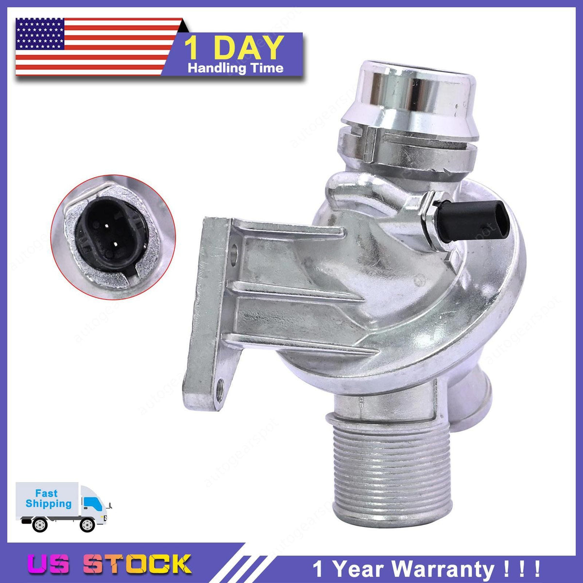 Aluminum Thermostat Housing Assembly For 2012-2016 BMW 328i 528i 2.0T N20 Gas