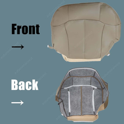 For 1999 2000 2001 2002 Chevy Silverado Front Leather Seat Covers Med Tan 522