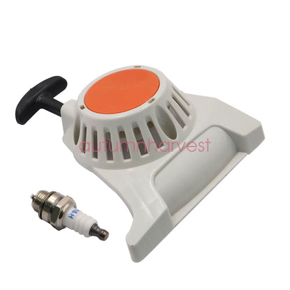 Recoil Starter & Spark Plug Replacement Fits STIHL FS91 FS111 FS131 KM91R KM111R