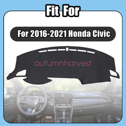 Fits 2016 2017 2018 2019 2020 2021 Honda Civic Dashboard Dash Cover Mat Dashmat
