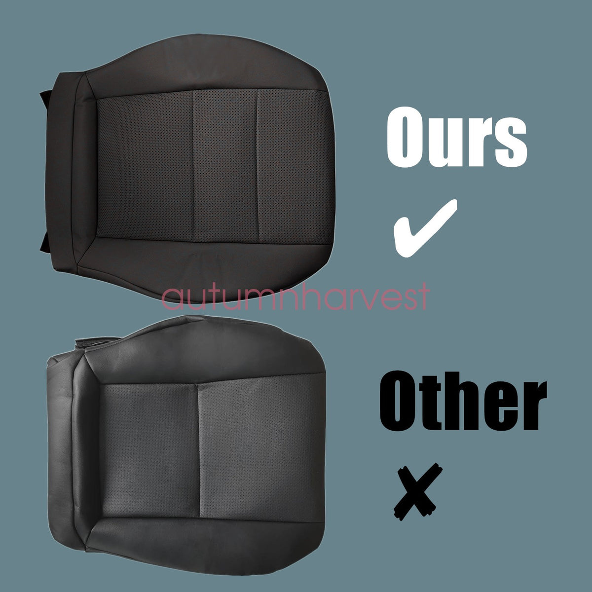 For 2008-2015 Mercedes Benz GLK 250 350 Driver Passenger Bottom Seat Cover Black