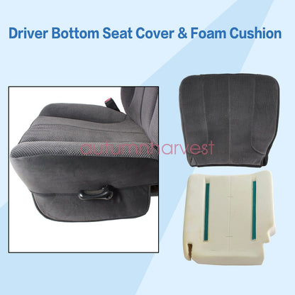 For 2002-2005 Dodge Ram 1500 2500 SLT ST Driver Bottom Seat Cover & Foam Cushion
