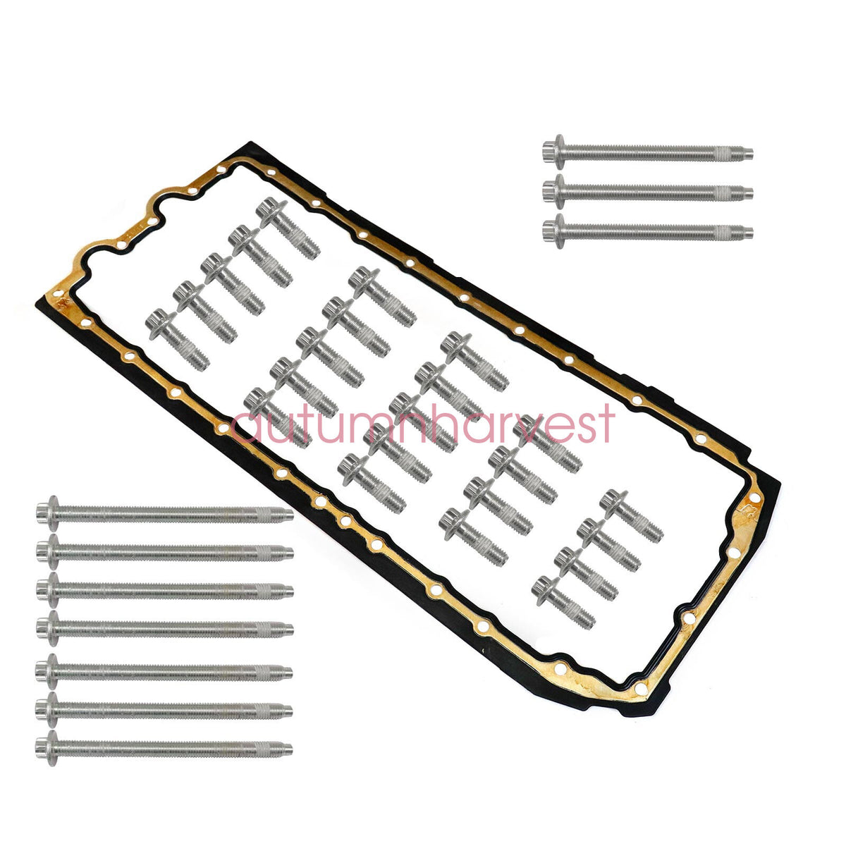 Engine Oil Pan Gasket w/ Engine Oil Pan Bolt Kit For BMW 335i 435i 535i N55 N54