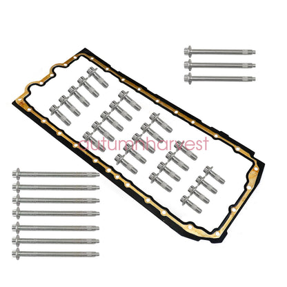 Engine Oil Pan Gasket w/ Engine Oil Pan Bolt Kit For BMW 335i 435i 535i N55 N54