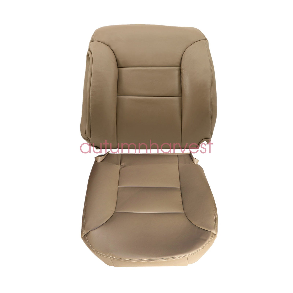 Front Bottom & Back Leather Seat Cover Tan For 95-99 Chevy Silverado GMC Sierra
